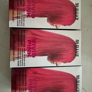 Vivid pink no bleach kit hair dye